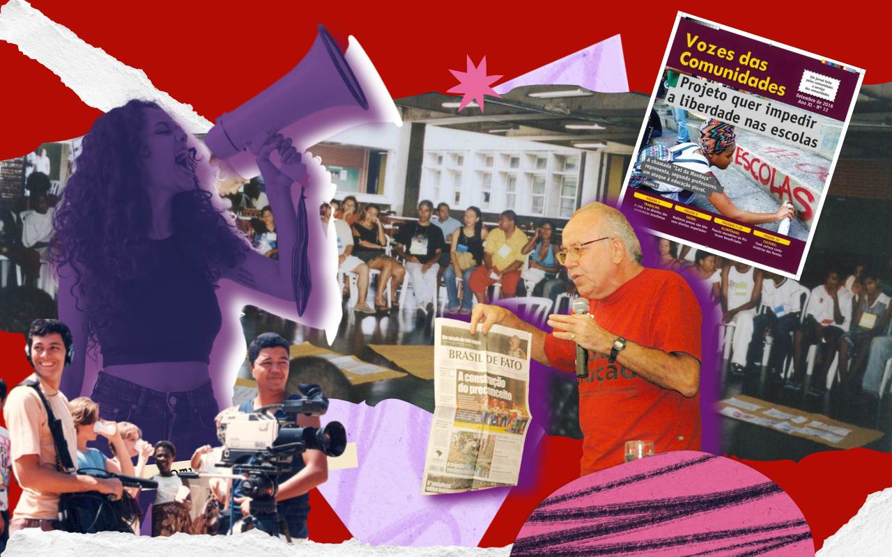 colagem Comunicação popular com Vito Gianotti