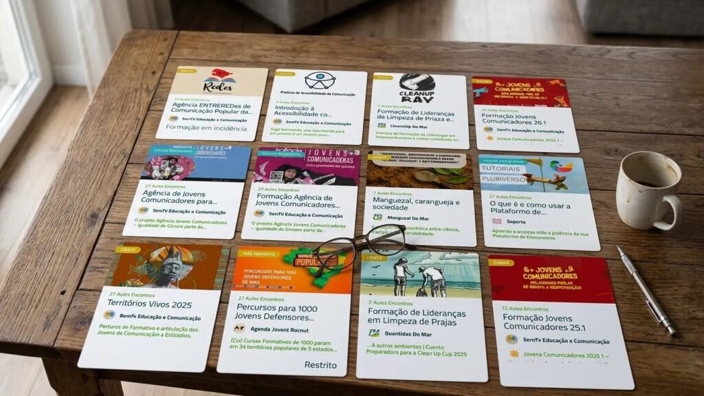 Cards De Percursos Da Plataforma De Educonexão Pluriverso